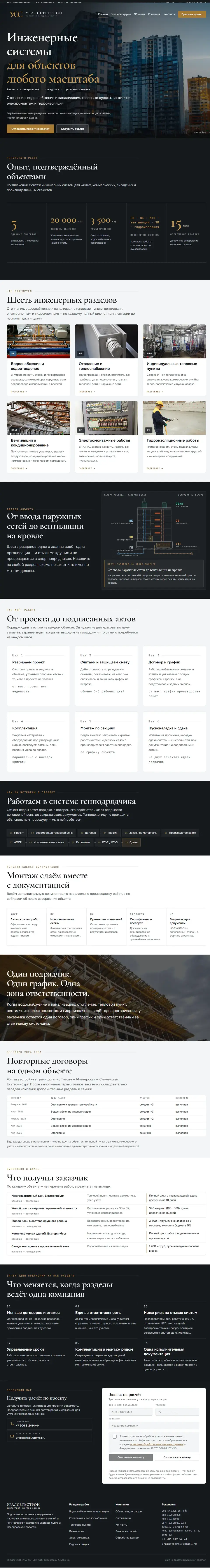 Сайт «Уралсетьстрой» целиком